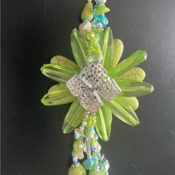 Simulated Green and Blue Turquoise Necklace - Picture 6 of 7
